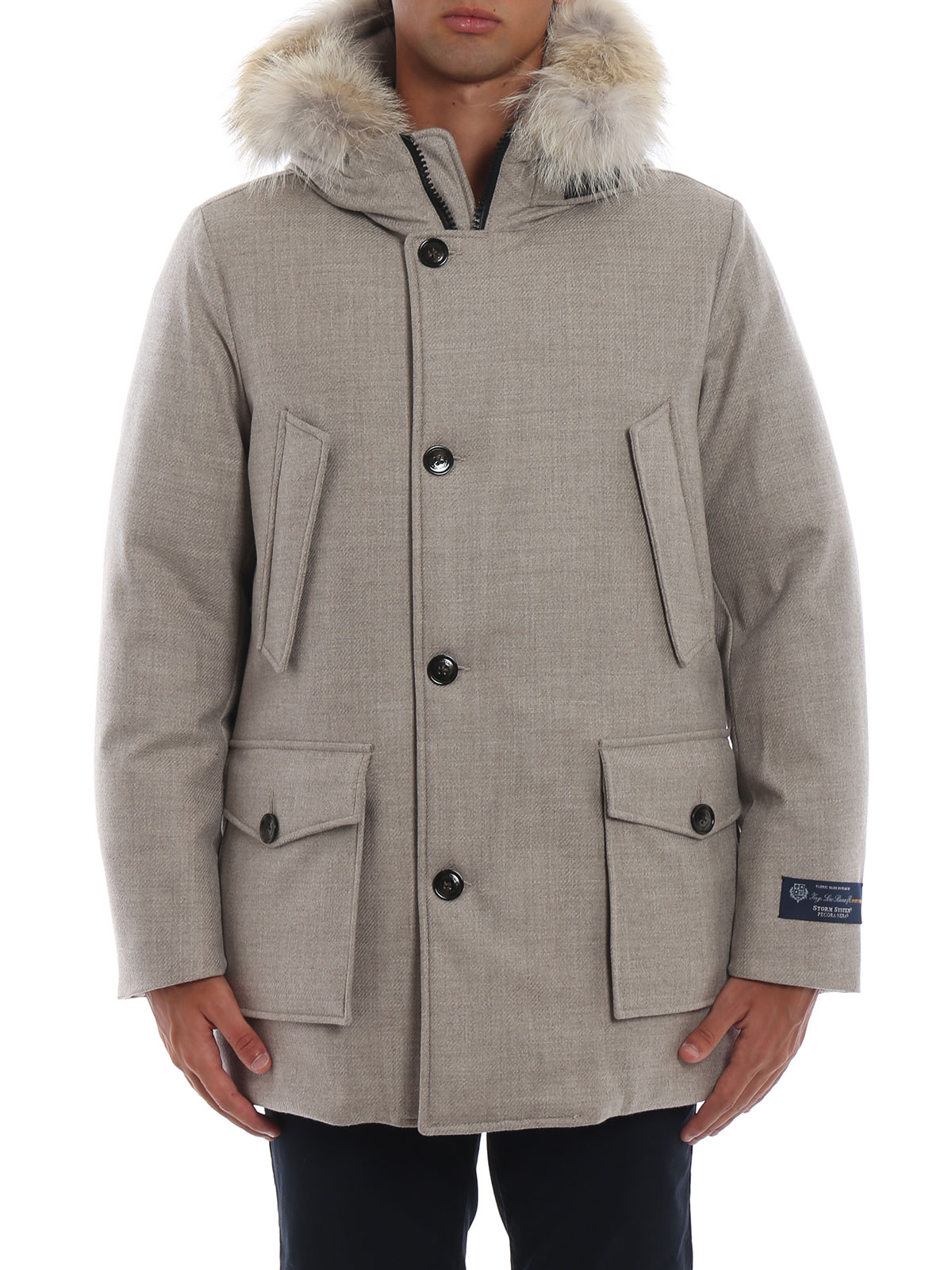Padded coats Woolrich - Loro Piana wool Artic parka with fur trimming -  WOCPS2716BS051806