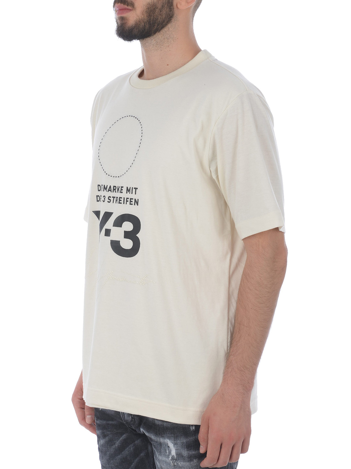 大人気】Y-3 ロゴTシャツ 白 - Tシャツ/カットソー(半袖/袖なし)