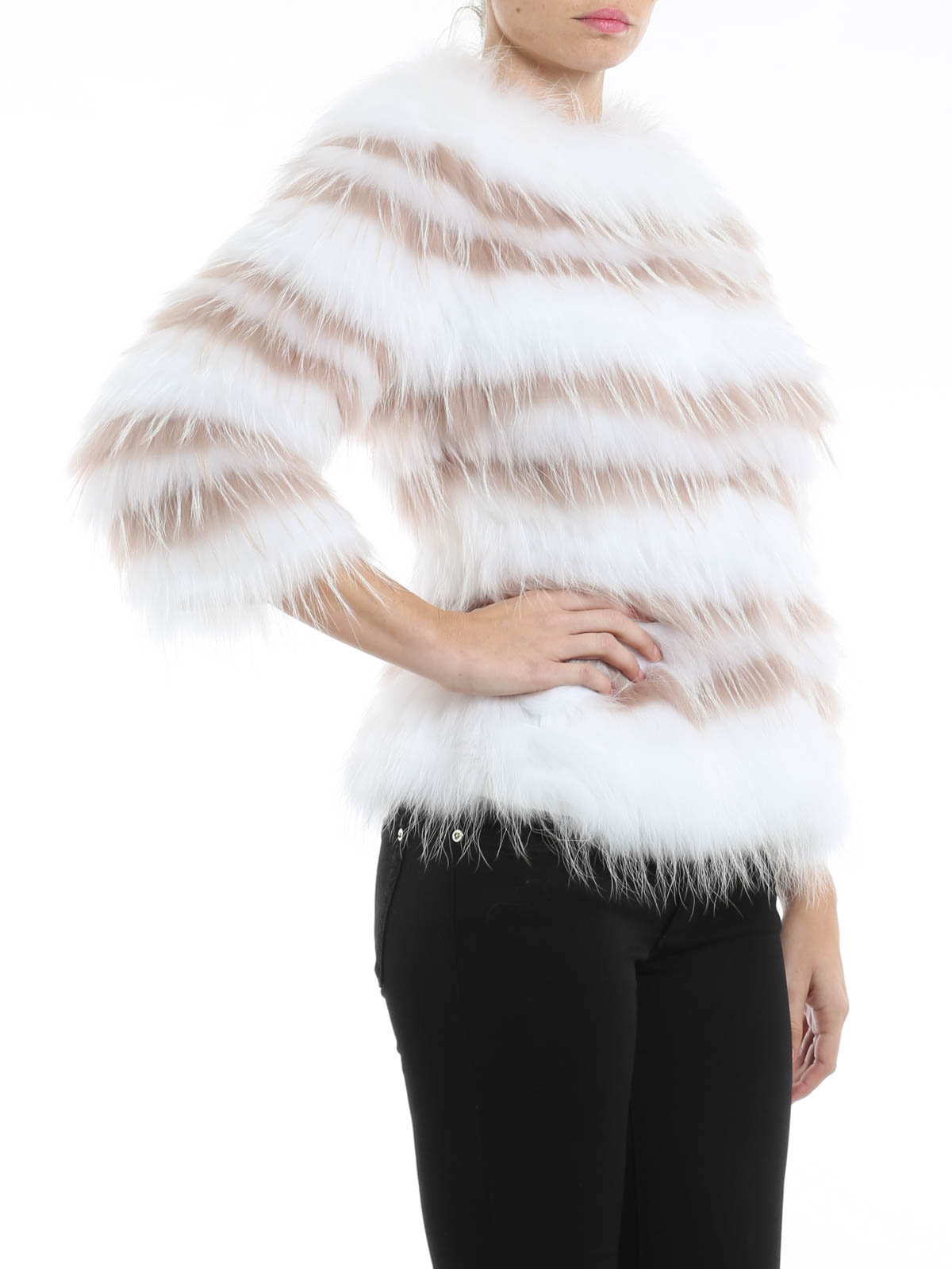 Shearling Coats Yves - Long hair fox fur jacket - 6WYV71162RDJEA0110