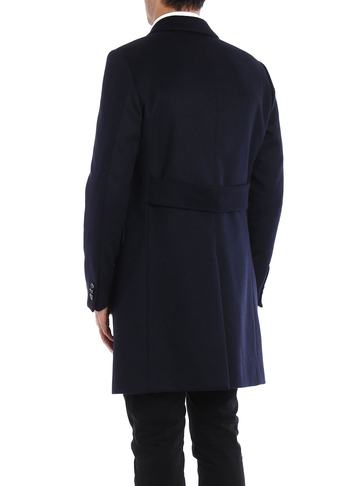 Z Zegna Herringbone wool coat - Blue - Men|4GW7G08897371