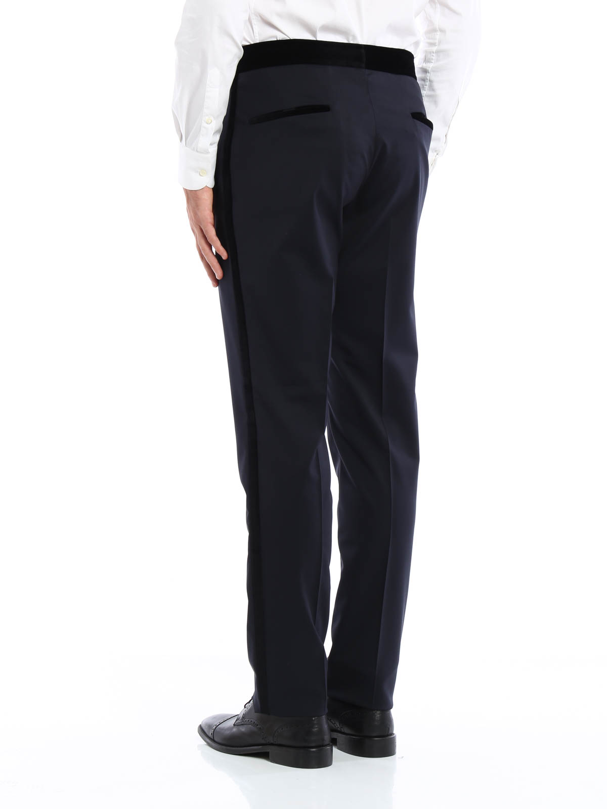 Tailored & Formal trousers Z Zegna - Velvet inserts tailored