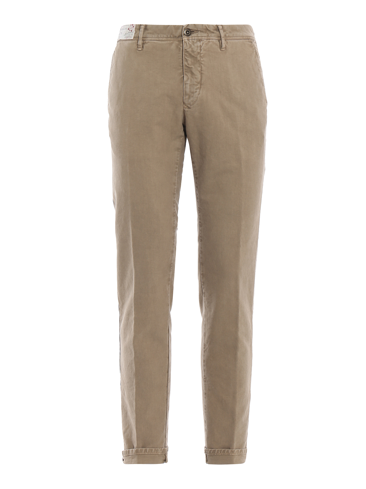 Casual trousers Incotex  Light brown trousers with a used effect   1ST60340639503