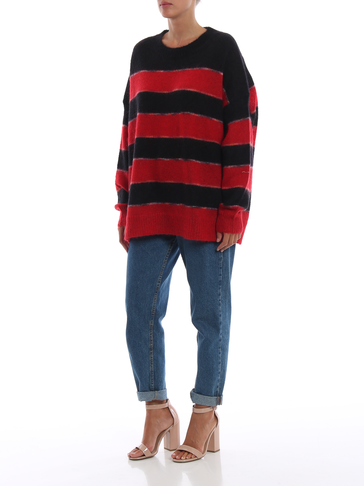 Crew necks Isabel Marant Etoile - Reece stripe mohair blend slouchy sweater  - PU074618A062EBWRD