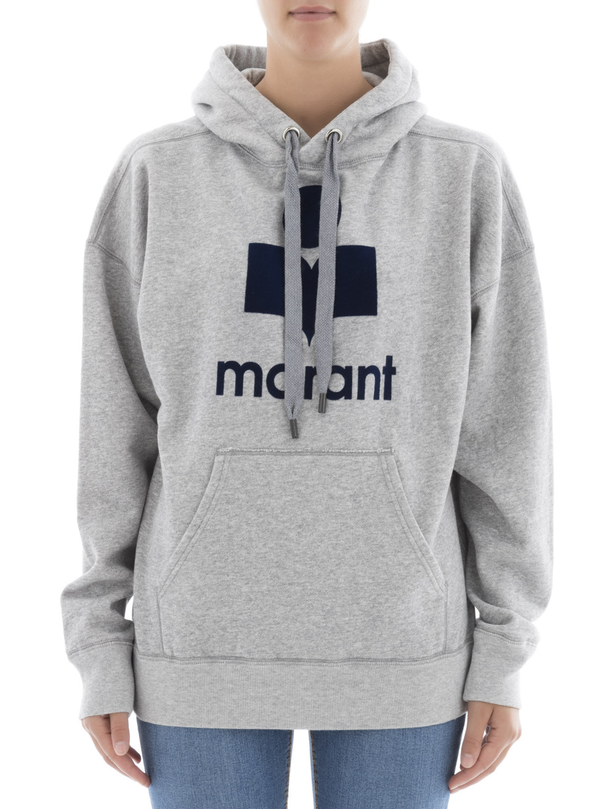 Janice Human Gymnast Sweatshirts & Sweaters Isabel Marant Etoile - Mansel logo detailed over  hoodie - SW003117A039E02GY