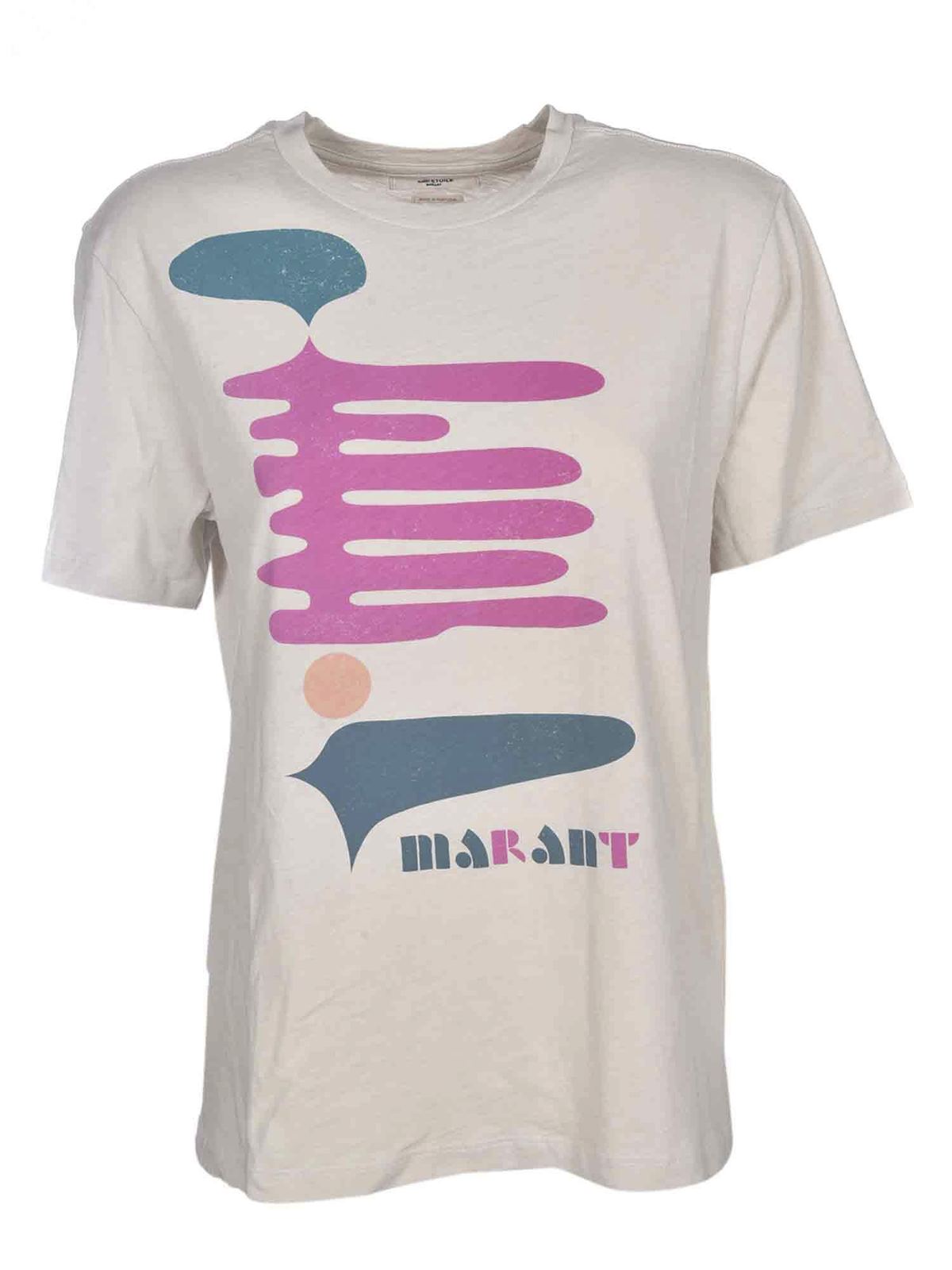 T-shirts Isabel Marant Etoile - Zewel t-shirt color - TS040621P042EECRU