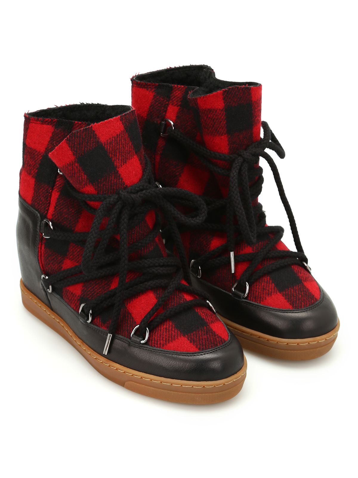 underviser Forbrydelse Orient Snow boots Isabel Marant - Nowles tartan flannel boots - BO002717A037S70RD