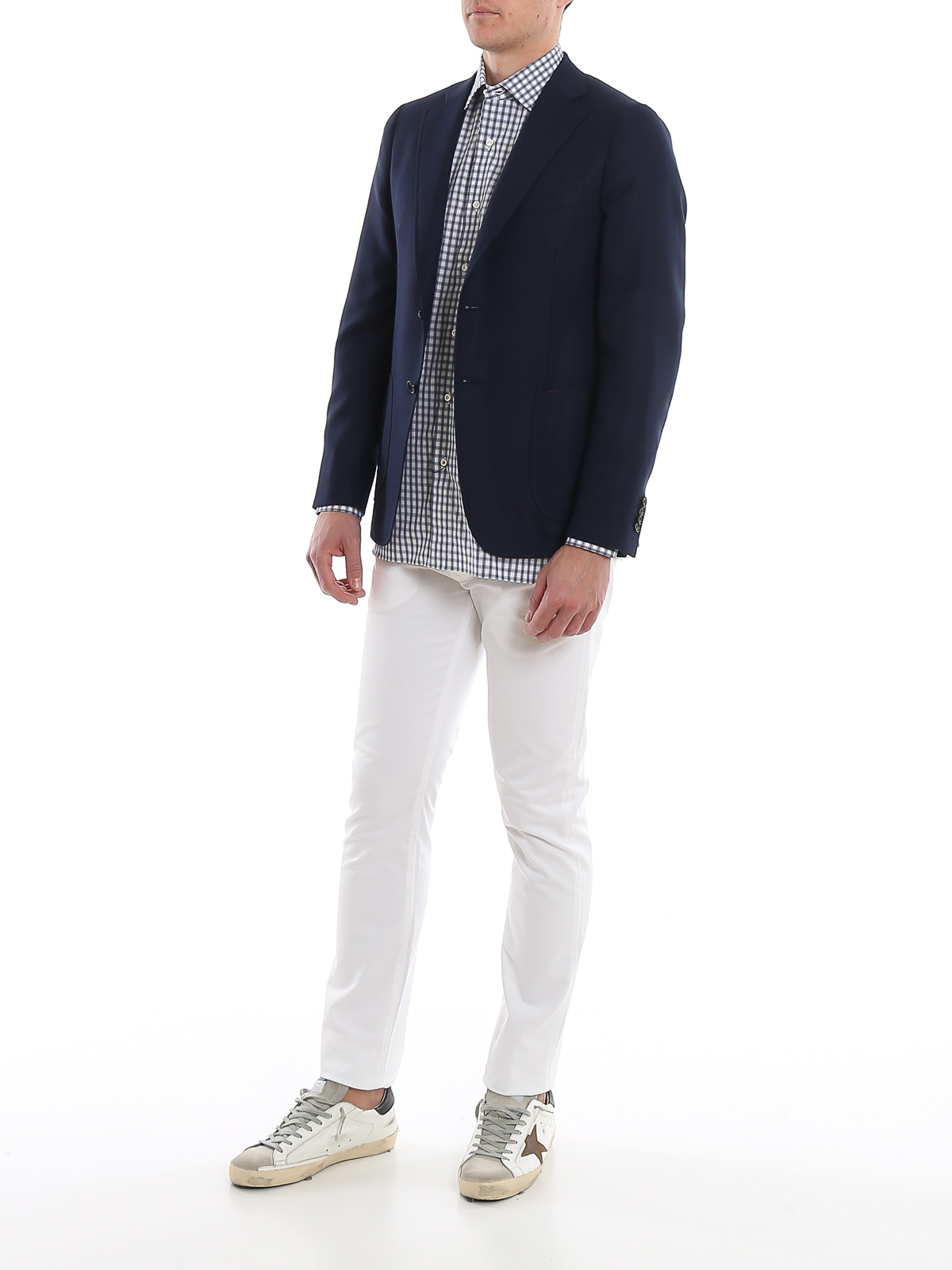 Isaia Base Cortina blazer - Dark Blue - Men|95610C21GSI800