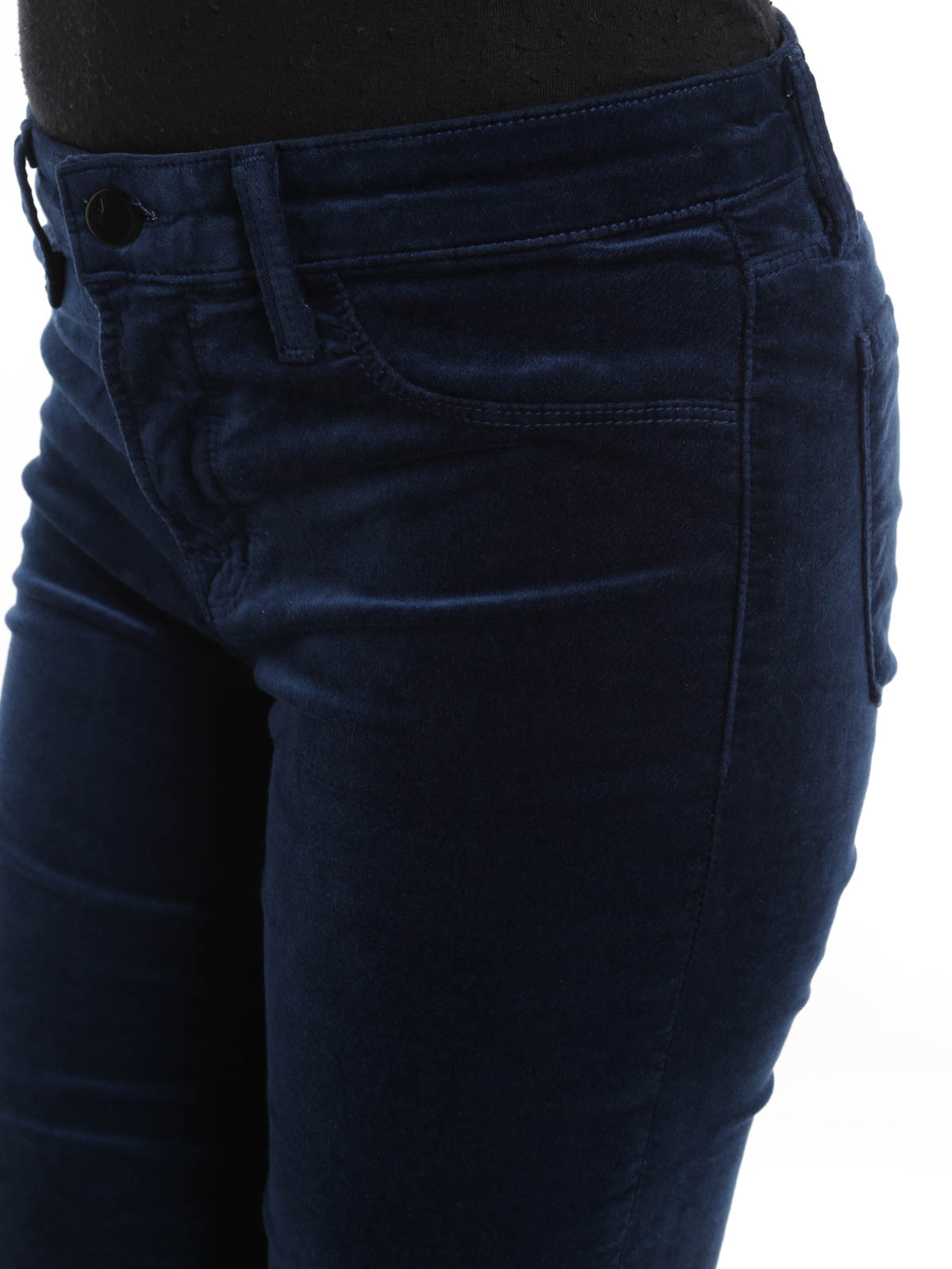 Calvin Klein Jeans VELVET SKINNY PANTS  Trousers  black  Zalandode