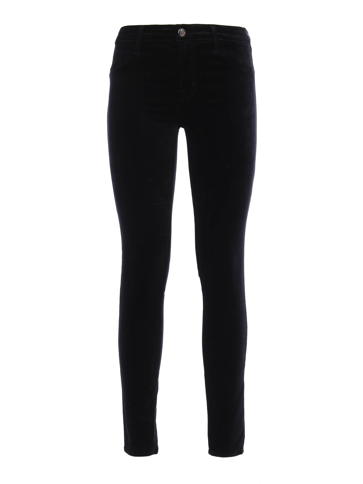Paola Velvet Slim Trousers With Stretch 