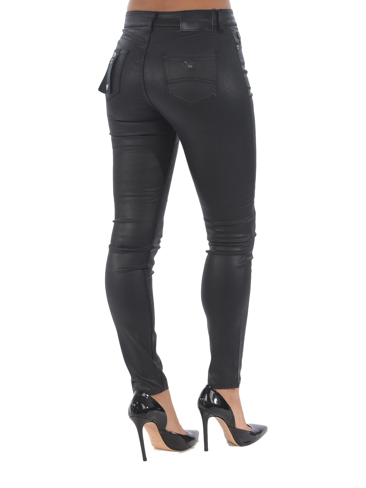 Skinny Emporio Armani - J20 black coated skinny jeans - 6G2J202NSWZ0999