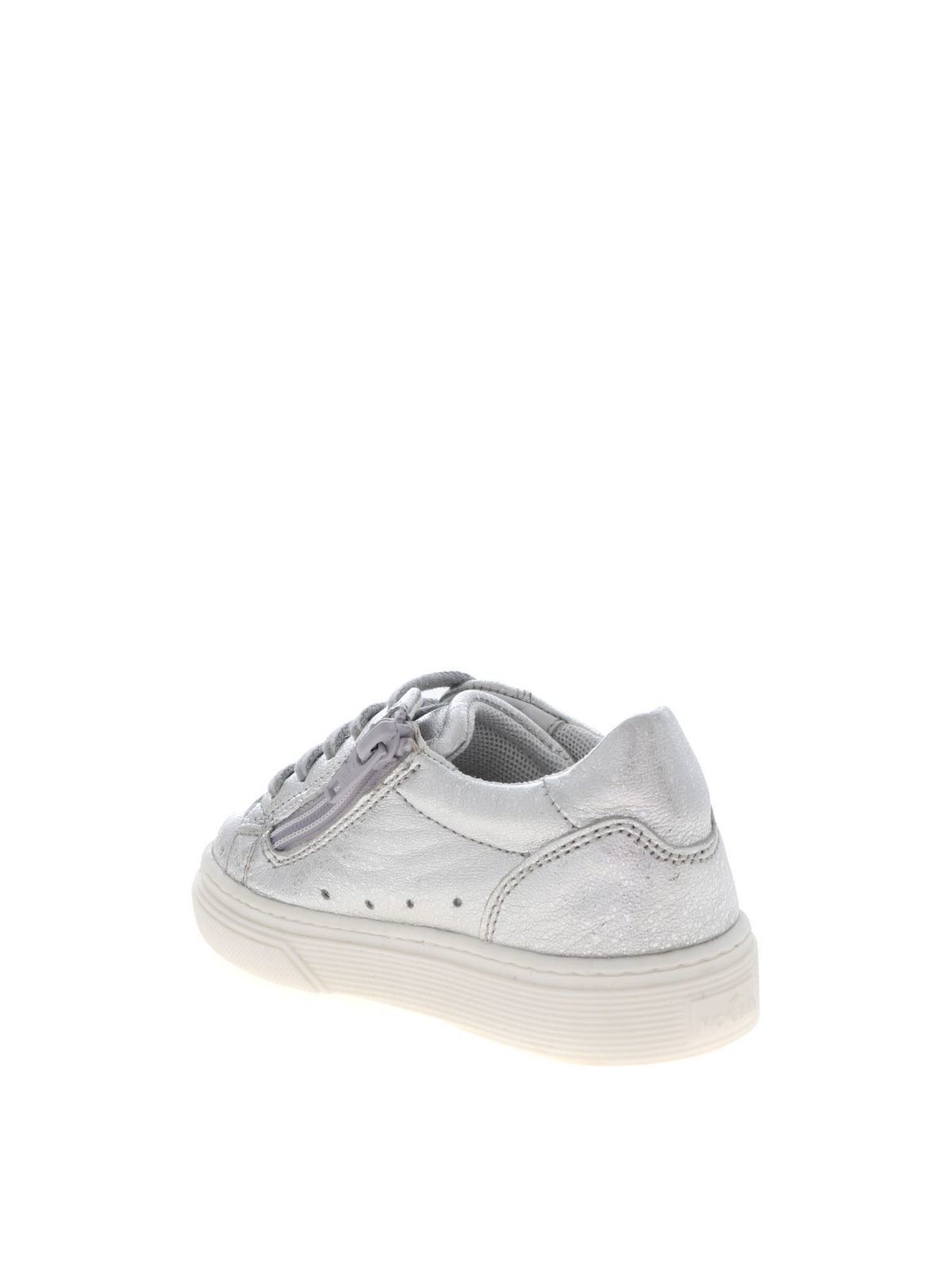 Trainers Hogan Junior J340 sneakers in silver color HXT3400K390M8MB200