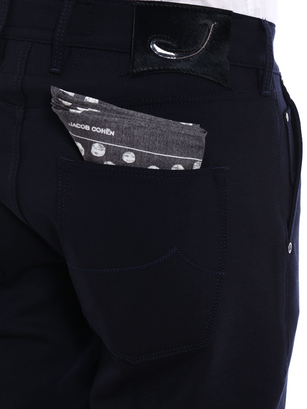 未使用級/W33 JACOB COHEN J666 スラックス フランネルウール Jacob Cohen Style 666 wool blend trousers|J666WOOLBCOMF00759N890