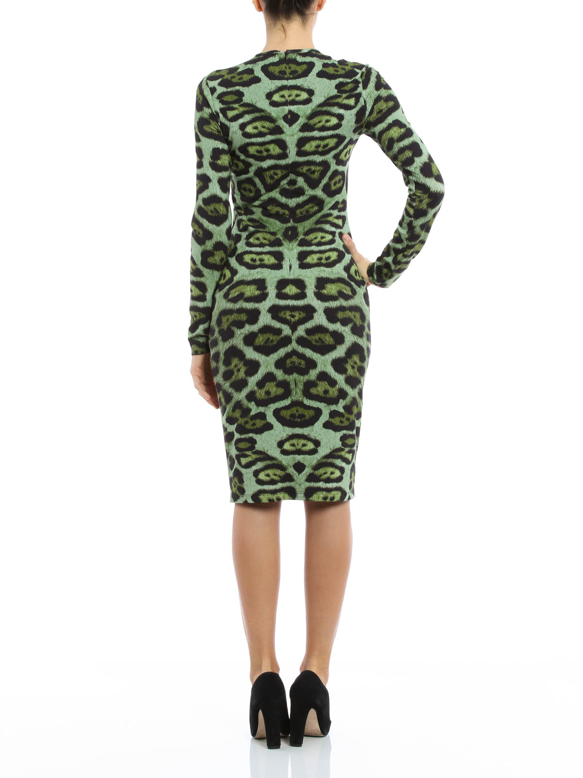 Givenchy Jaguar print jersey dress - Green - Women|16Y2717470960