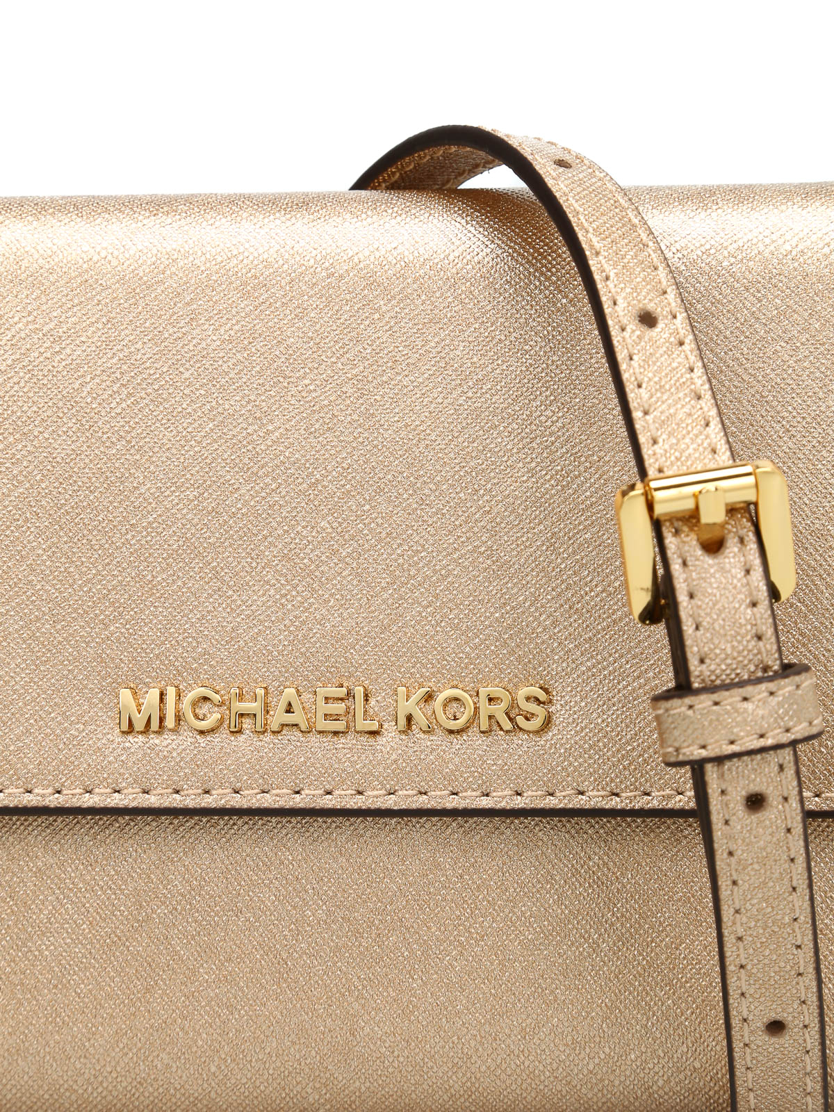 Michael Kors Jet Set Travel Crossbody Bag Pale Gold