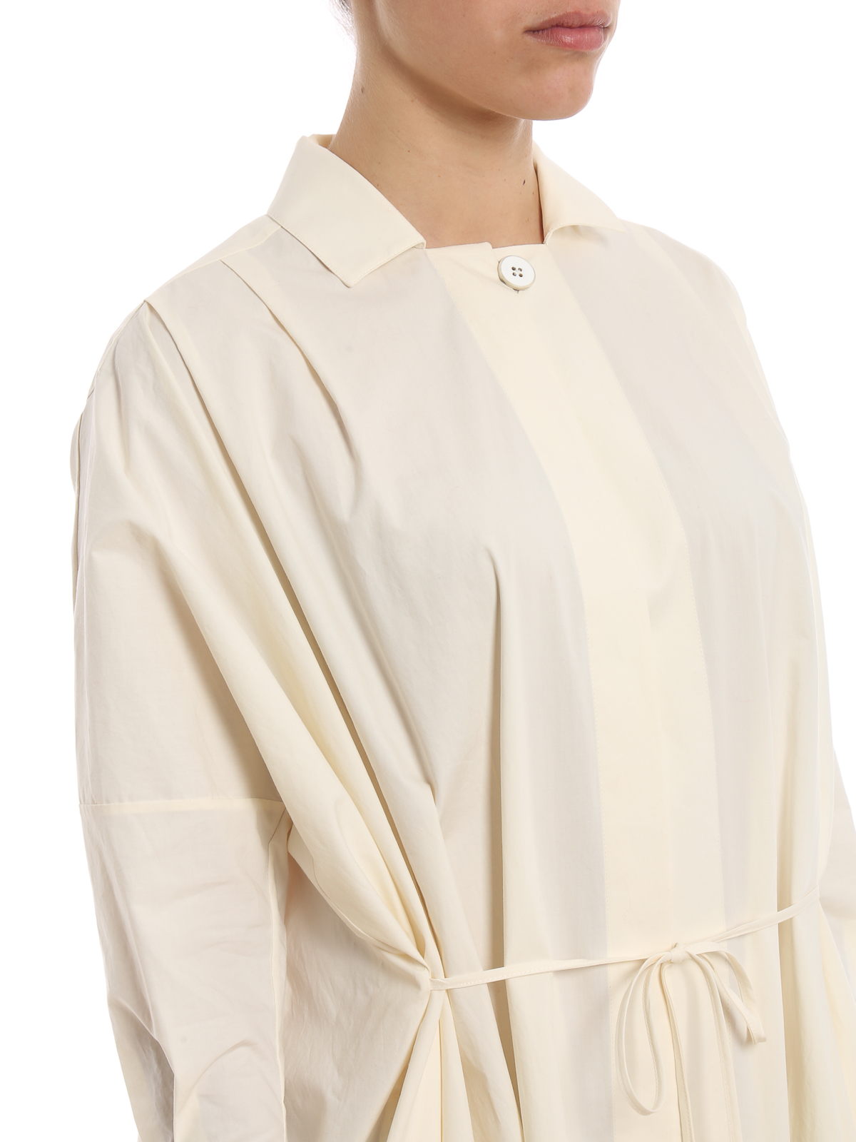 Jil Sander Glitter oversized shirt dress | JSPO500806WO242000101