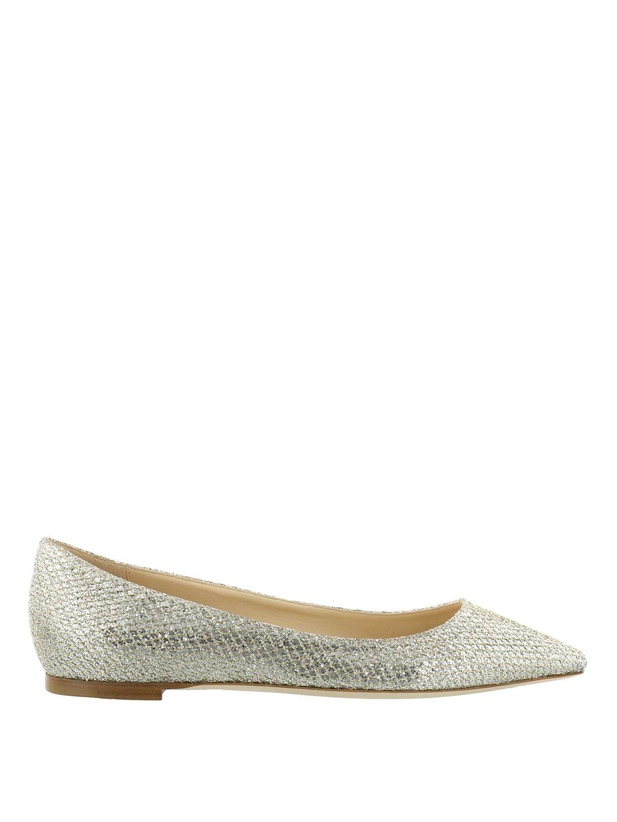 Jimmy Choo Romy Flat glitter ballerinas - Metallic|ROMYFLATGFA