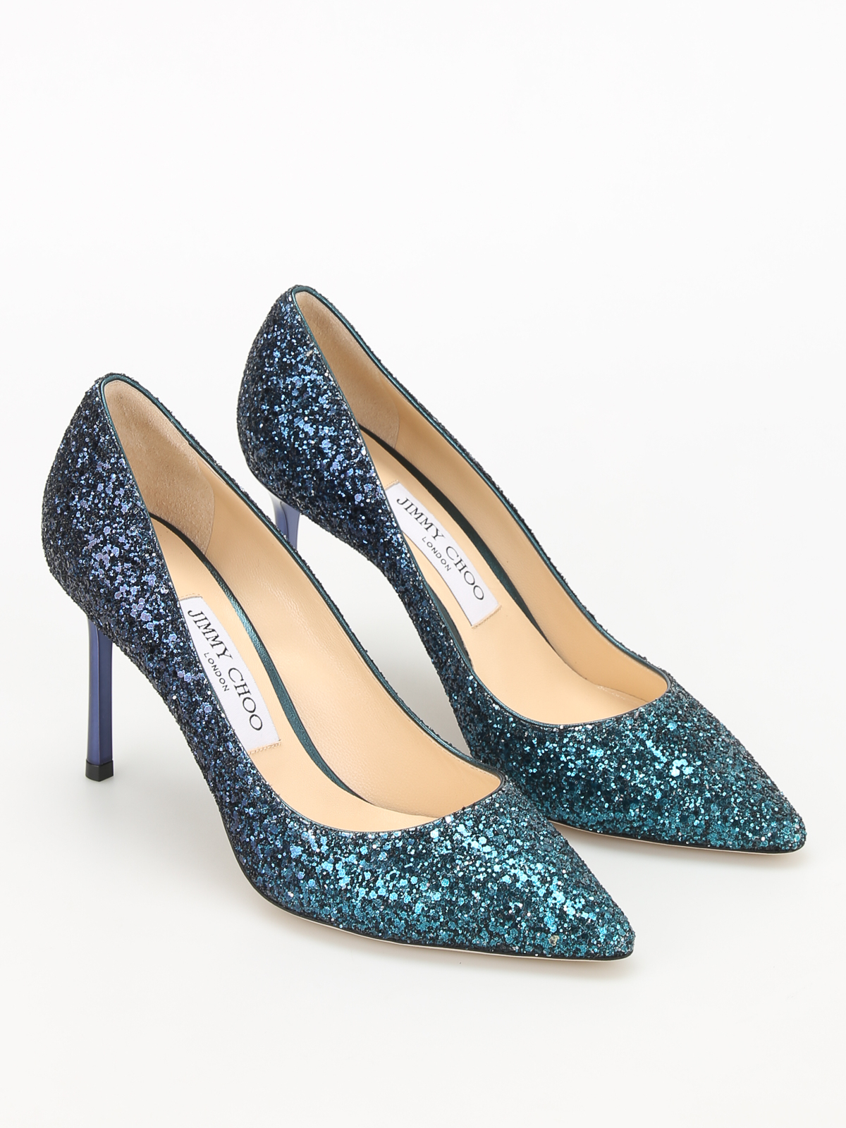 Jimmy Choo High heels, Women's shoes, Shallow Cut, Romy sequins, thin retailer heels, gla