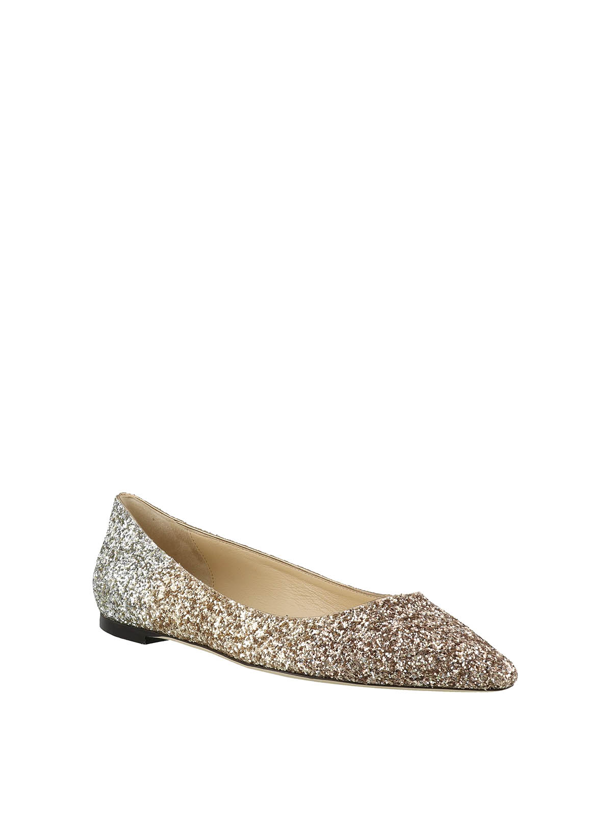 Jimmy Choo Romy Flat three-tone glitter flats