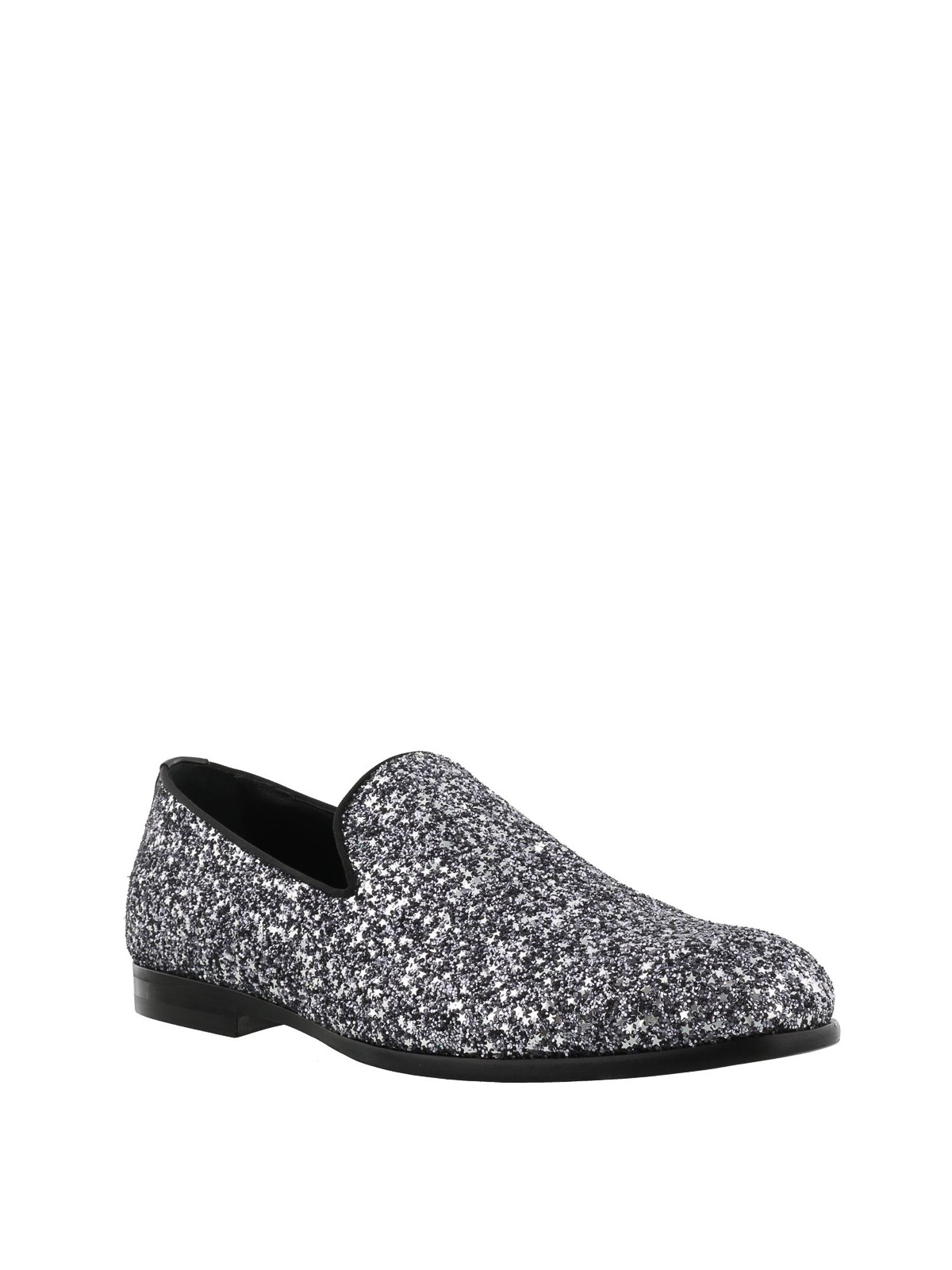 Loafers & Slippers Jimmy - Marlo gunmetal coarse glitter shoes - MARLOARGGUNMETALMIX