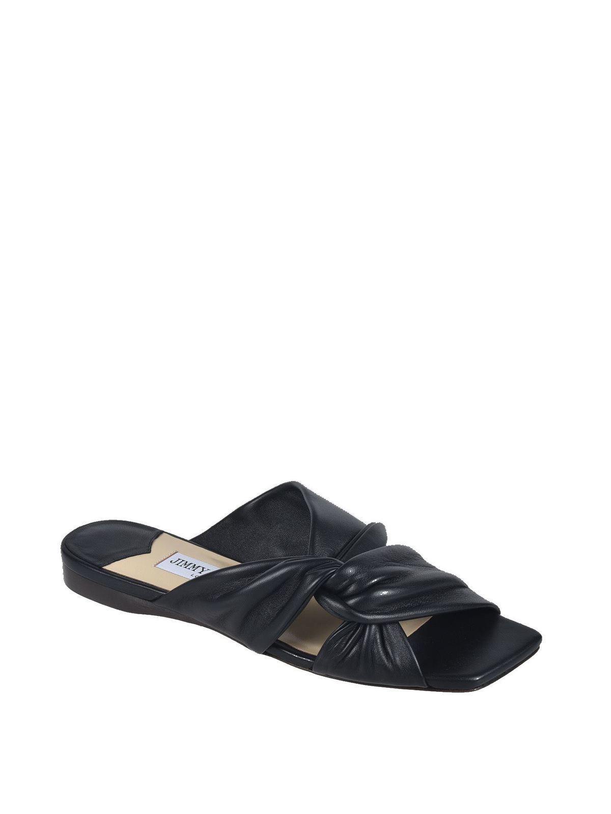 Jimmy Choo Narisa flat sandals in black|NARISAFLATRESBLACK
