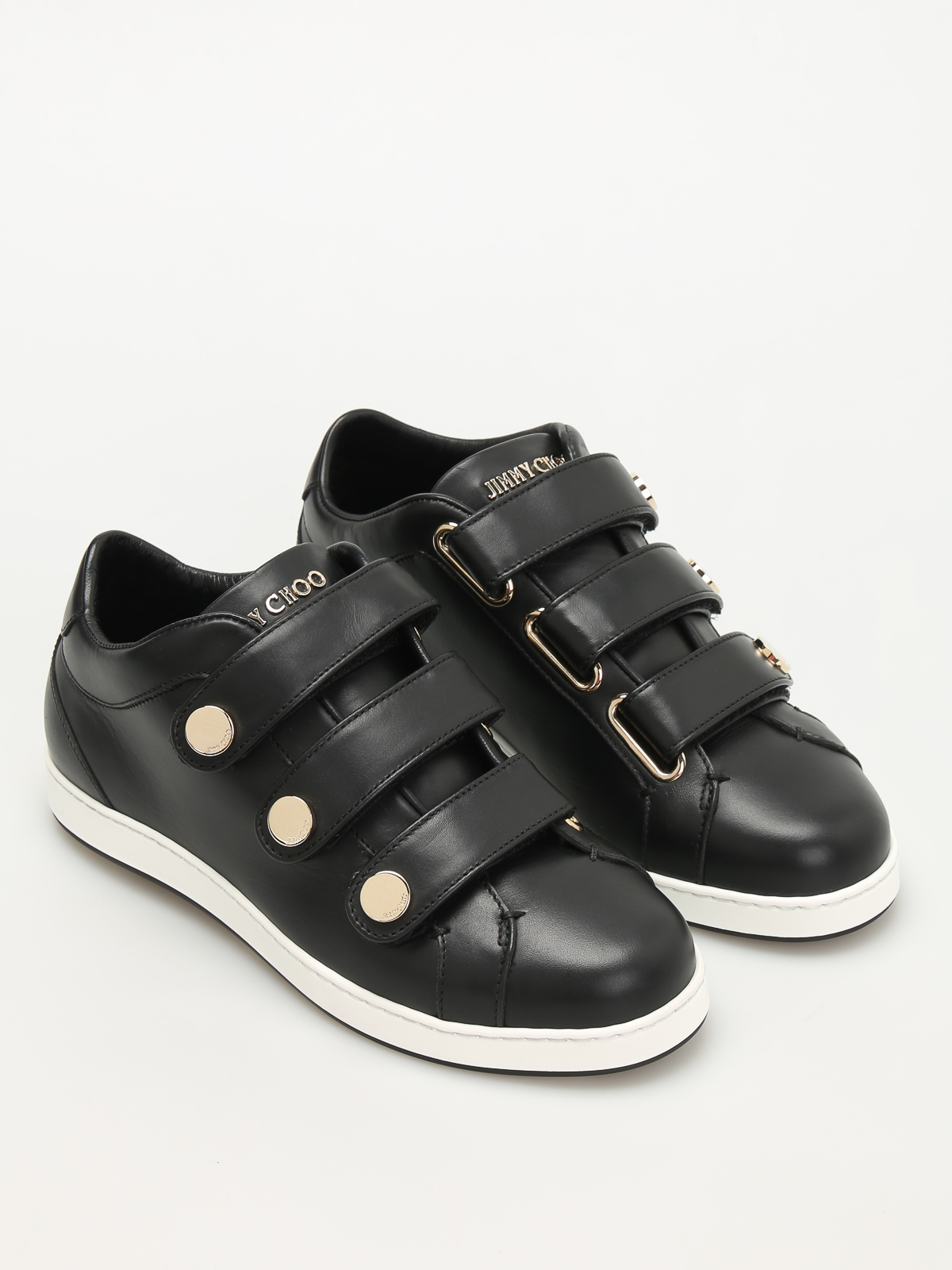 immunisering Bøde Frø Trainers Jimmy Choo - NY leather Velcro sneakers - NYCLFBLACK