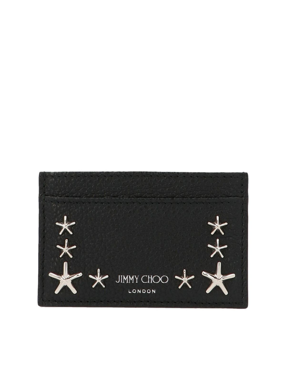 Shop Jimmy Choo Star Mini Card Holder In Black
