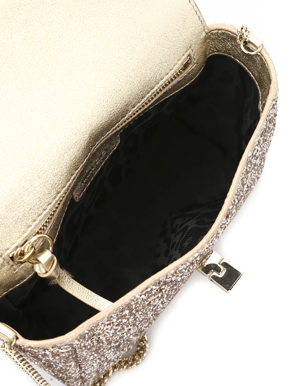 Jimmy Choo Ruby glitter clutch - Pink - Women | RUBYLSAO153NUDE