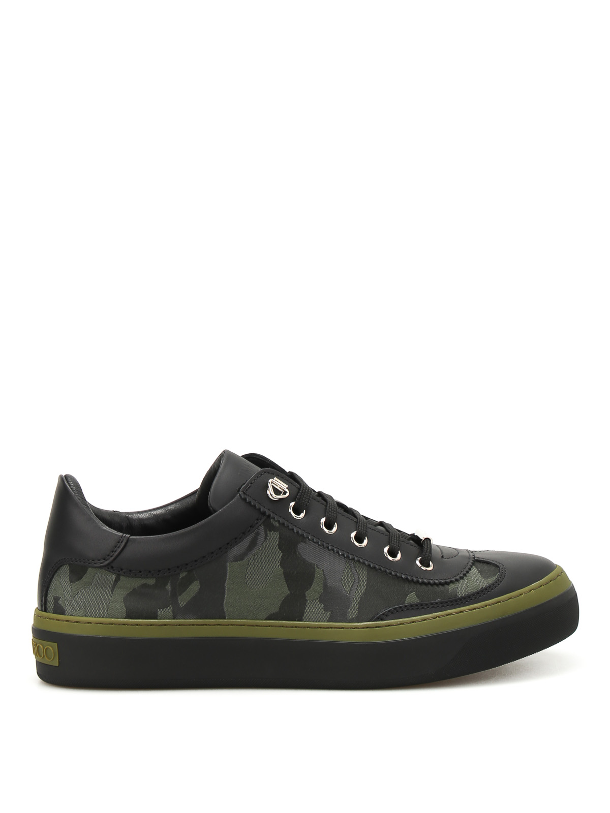 Jimmy Choo Ace camo fabric sneakers - Green|ACECBXLIGHTOLIVE