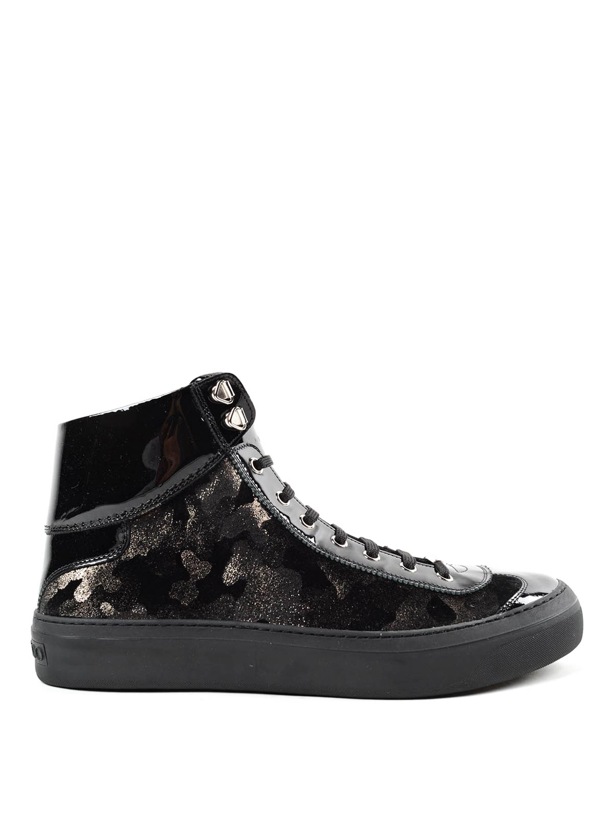 Jimmy Choo Argyle glitter velvet sneakers - Men|ARGYLECVTGUNMETAL