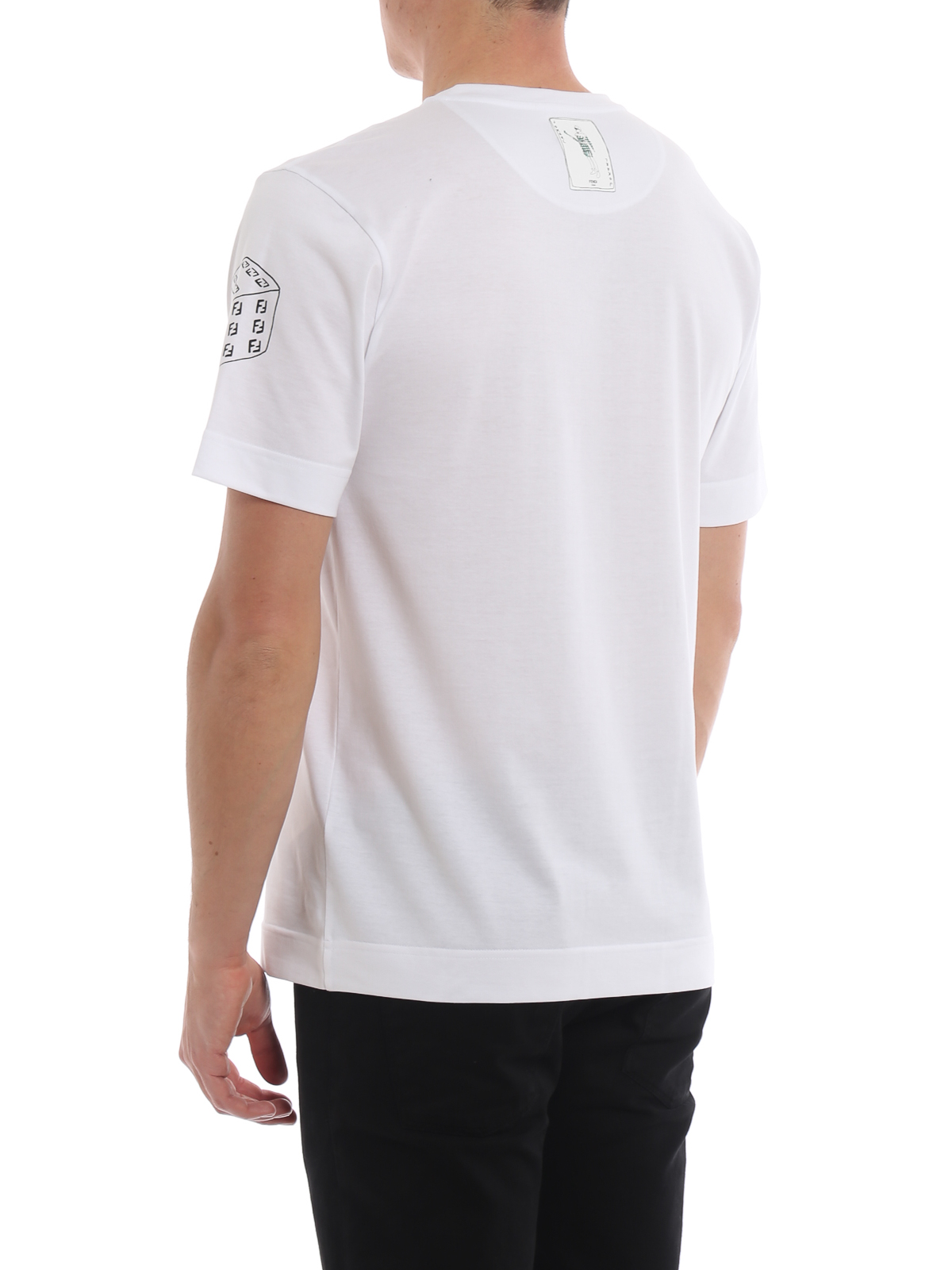 Fendi Jokarl print white T-shirt - White - Men | FY0936A6ZPF0QA0