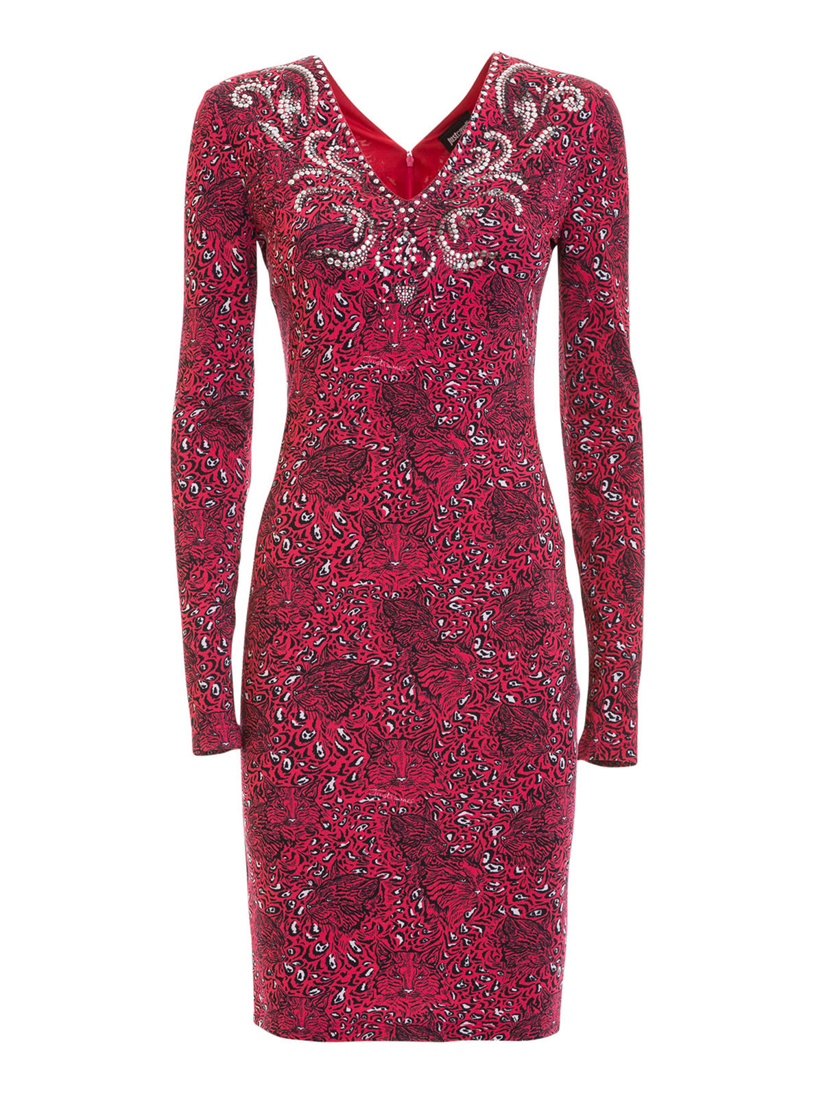 Just Cavalli Rhinestone-embellished jersey dress|S02CT0582N21174254S