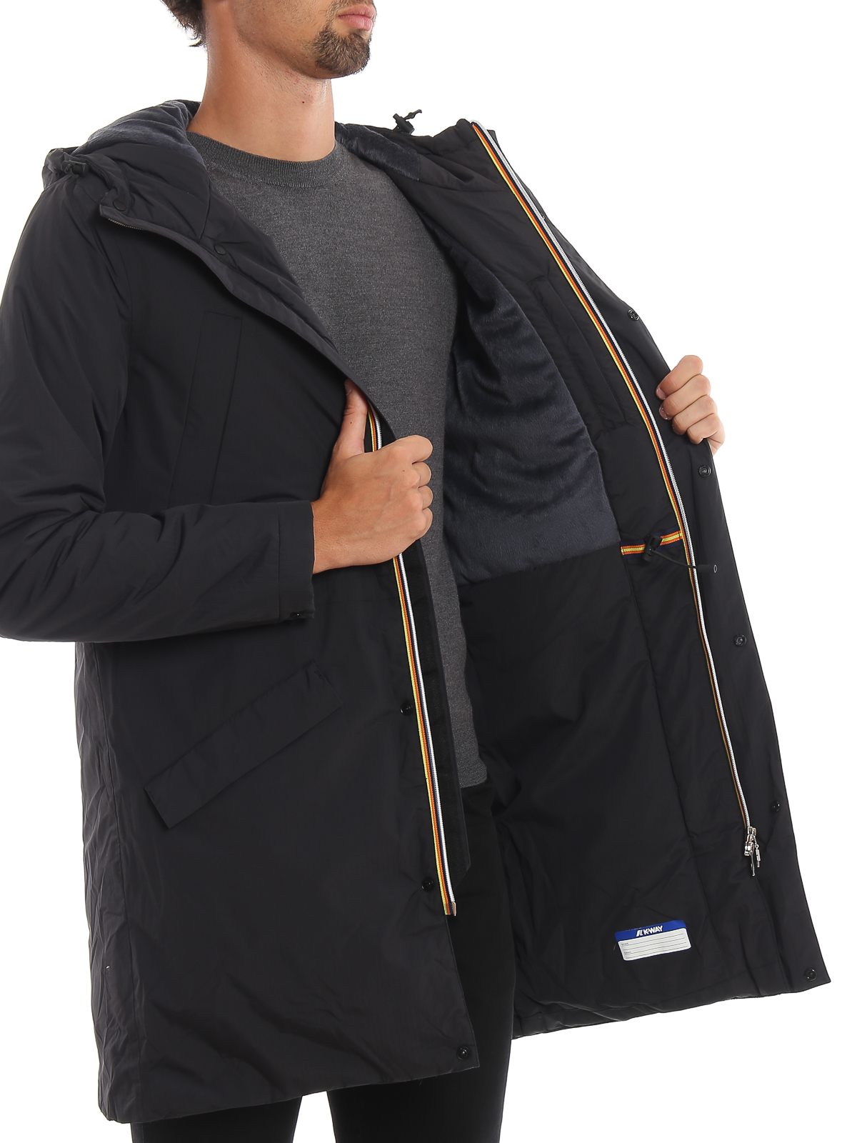 Padded coats k-way - Remi Ripstop Marmotta black padded parka - K007F70K02
