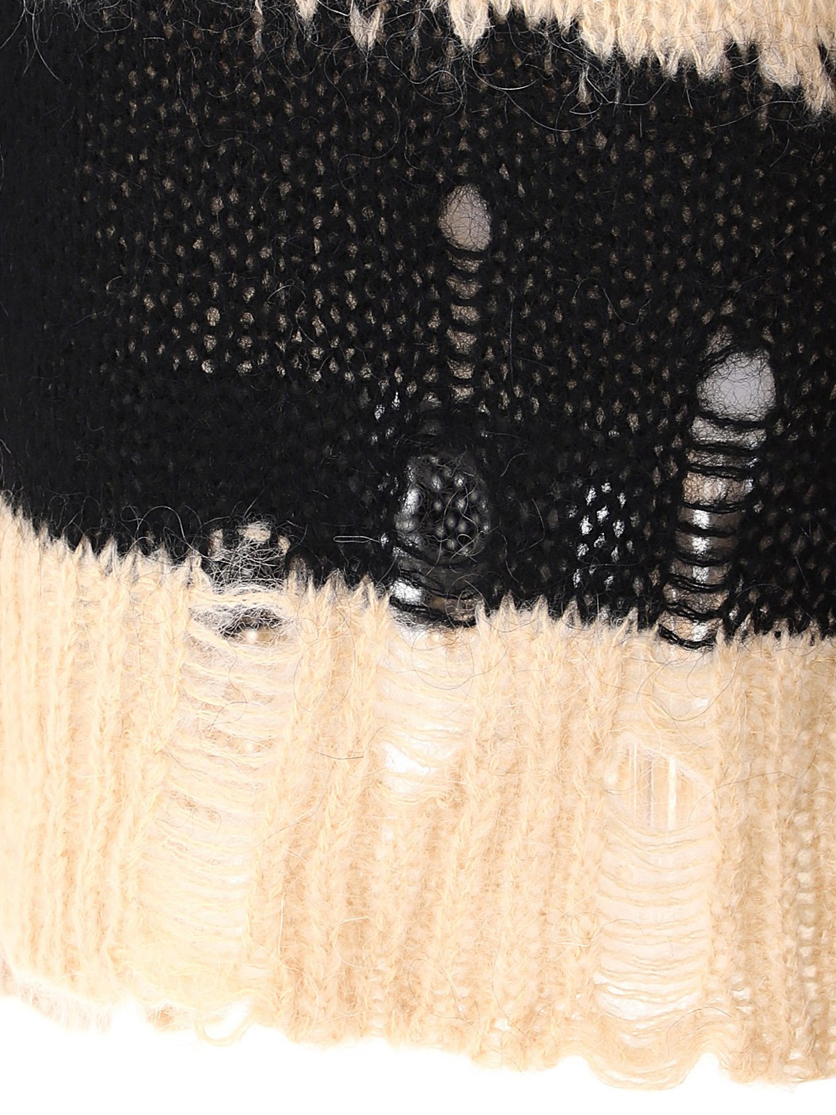 Acne Studios Kantonia striped sweater | A60209BLACKWARMBEIGE Acne Studios Kantonia striped sweater | A60209BLACKWARMBEIGE