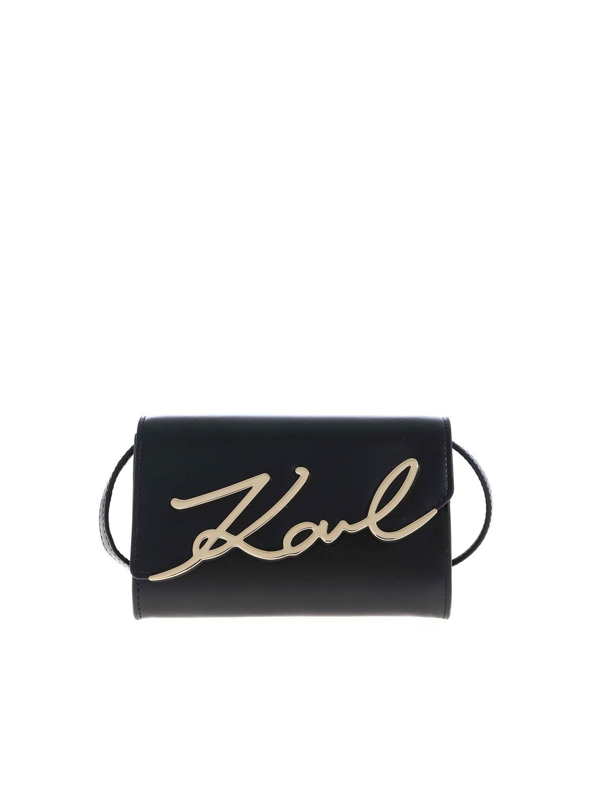 Karl Lagerfeld K Signature Belt Bag In Black In Negro