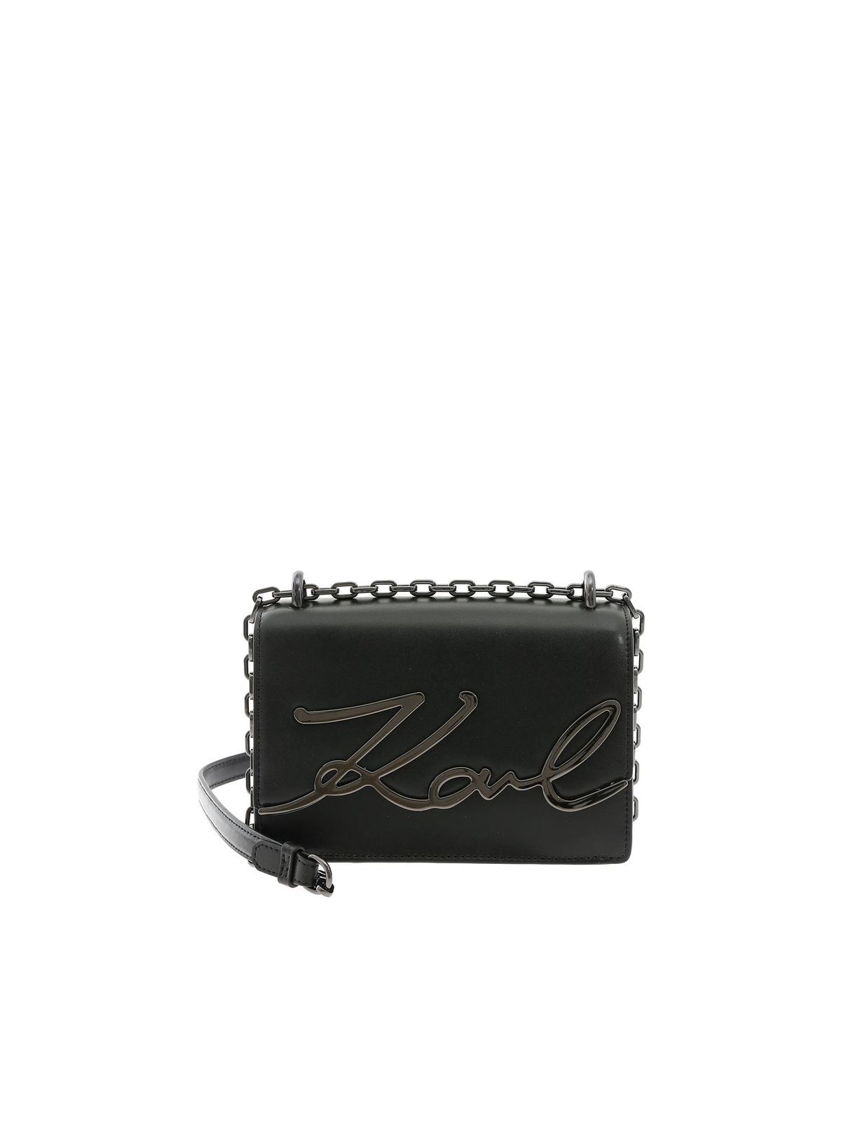 Clutches Karl Lagerfeld - K/Signature leather pouch bag - 81KW3230