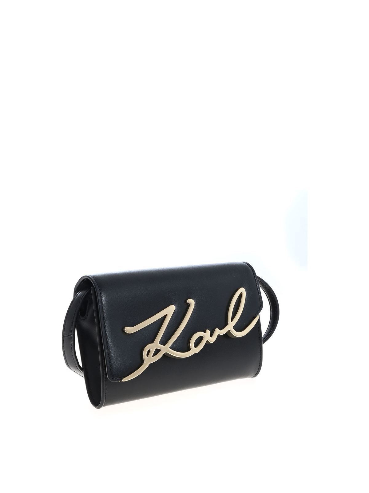 Shop Karl Lagerfeld K Signature Belt Bag In Black In Negro