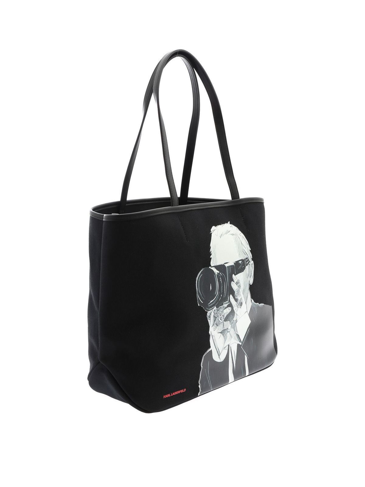 Shop Karl Lagerfeld Tote Karl Legend Photographer Bag In Negro
