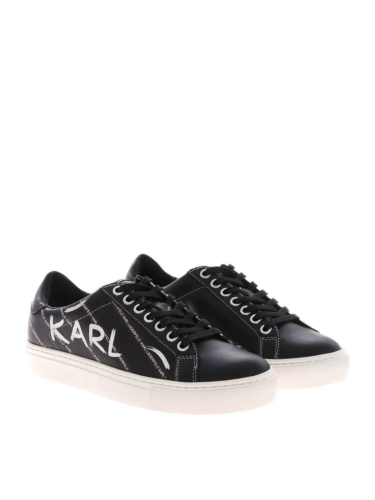 Shop Karl Lagerfeld Kupsole Icon Sneakers In Black