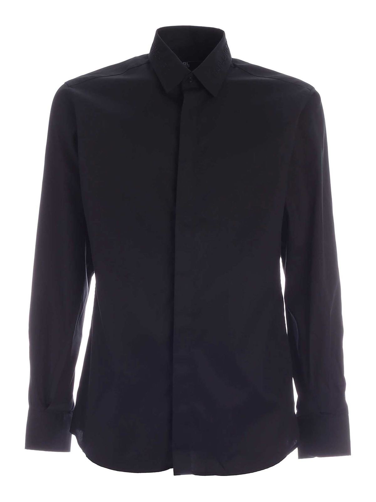 Shop Karl Lagerfeld Rue St. Guillaume Shirt In Black