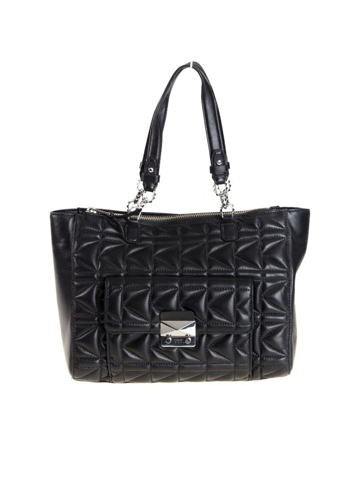 Karl Lagerfeld Leather Bag In Negro