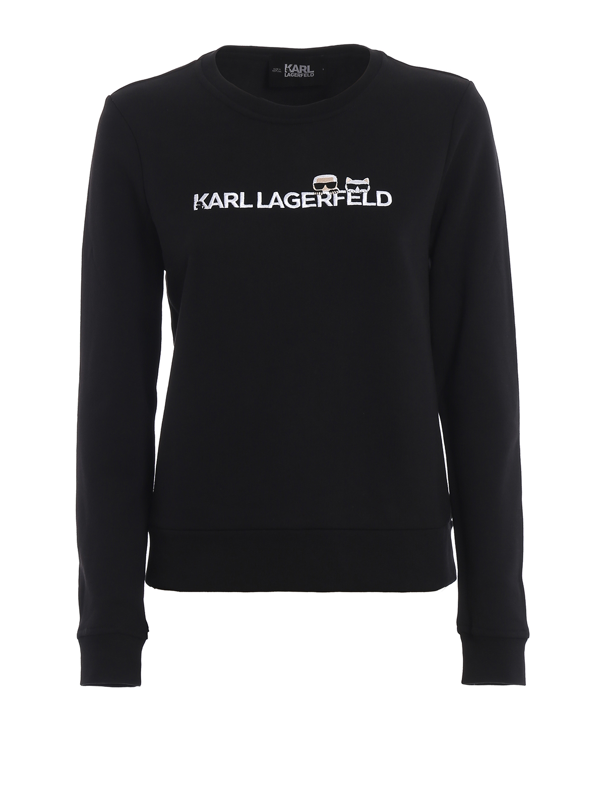 Karl Lagerfeld Black Cotton Sweatshirt