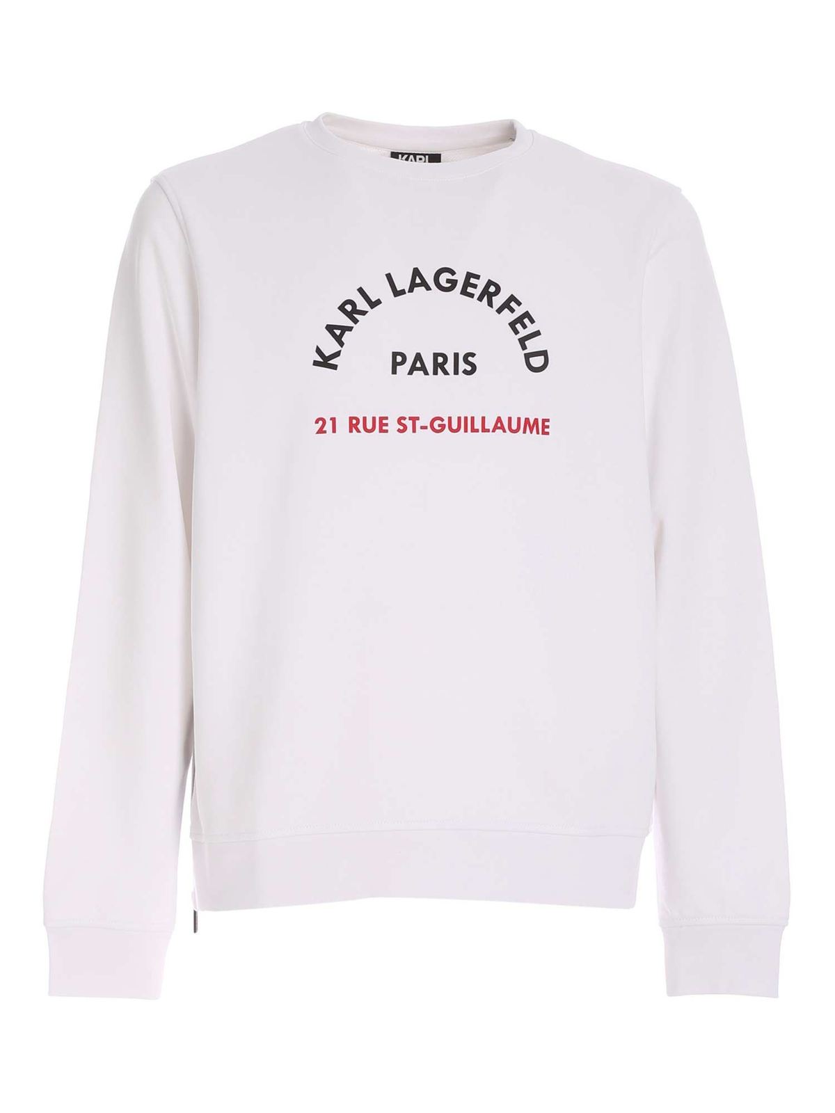 Karl Lagerfeld Contrasting Print  Sweatshirt In White