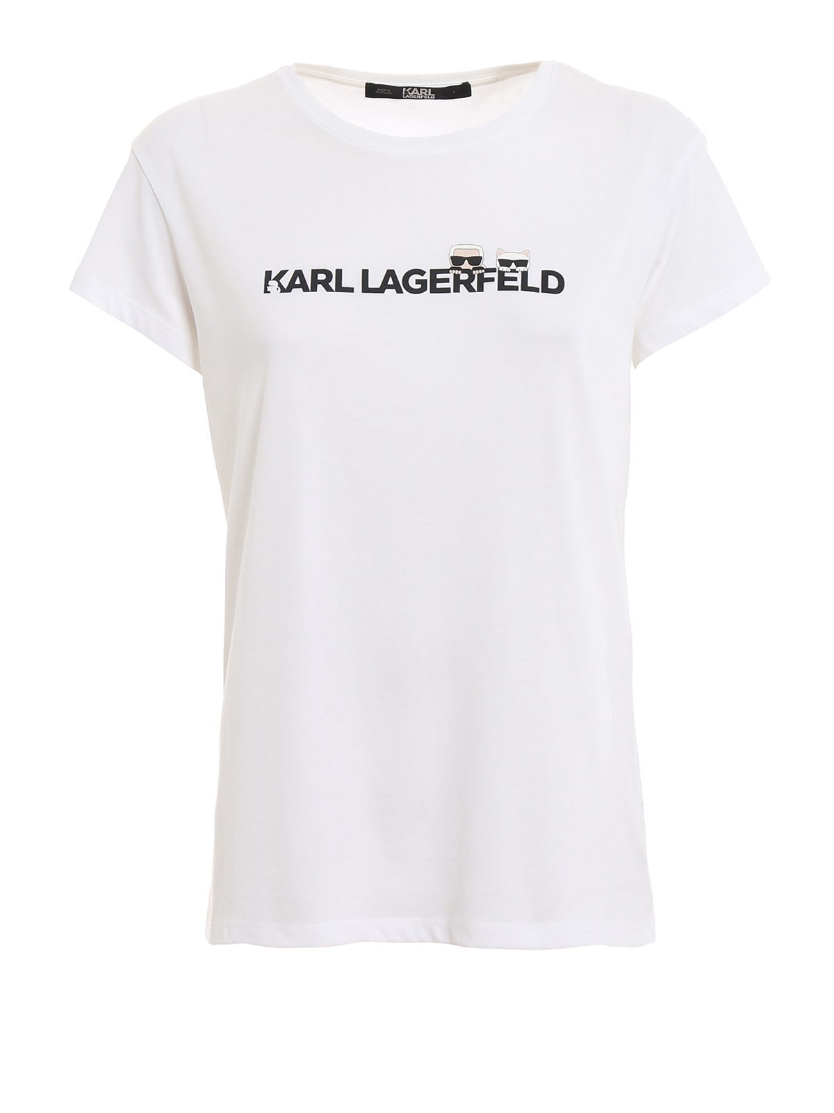 Karl Lagerfeld Ikonik White Cotton T-shirt