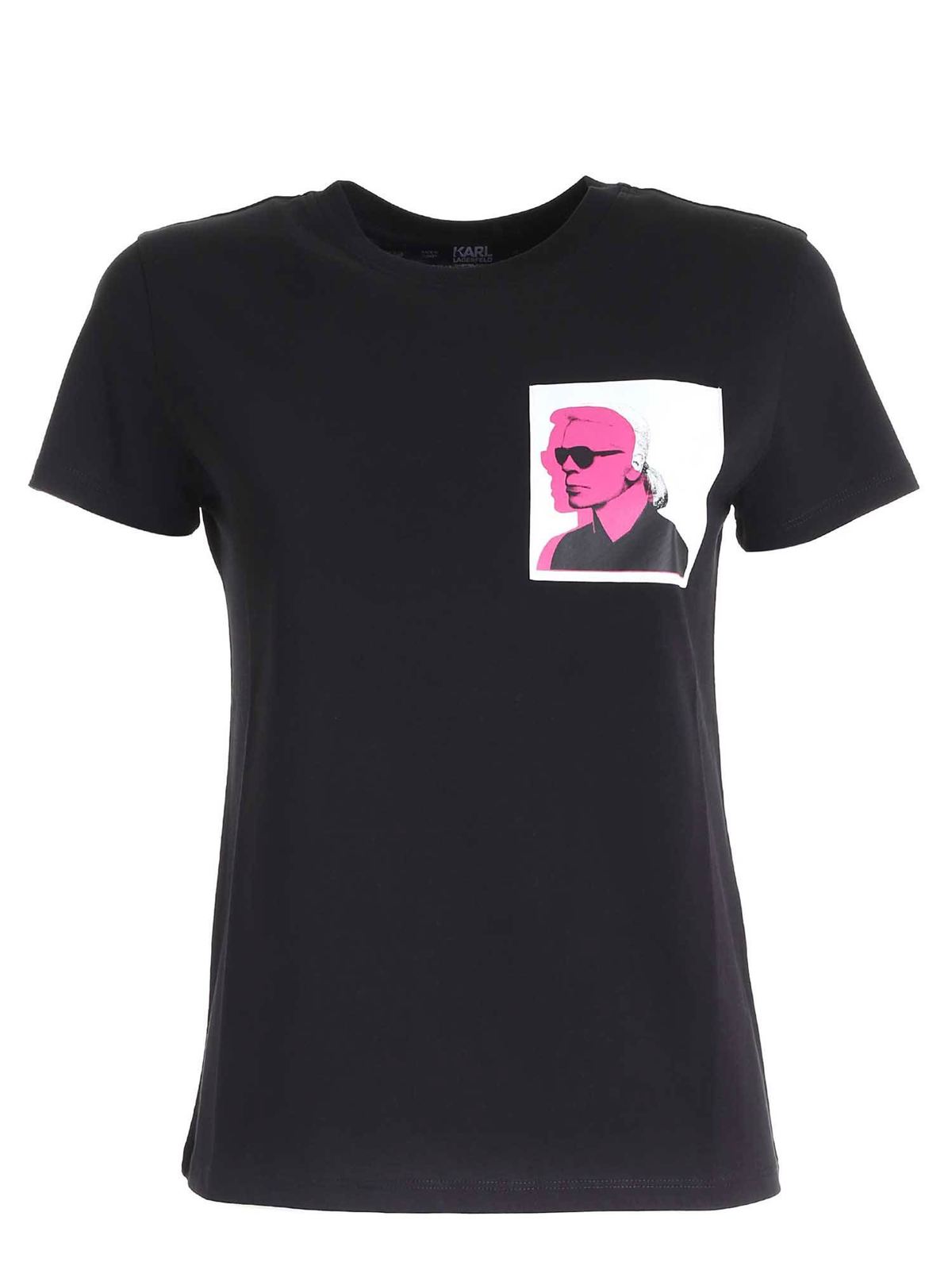 Karl Lagerfeld Legend Black T-shirt In Black