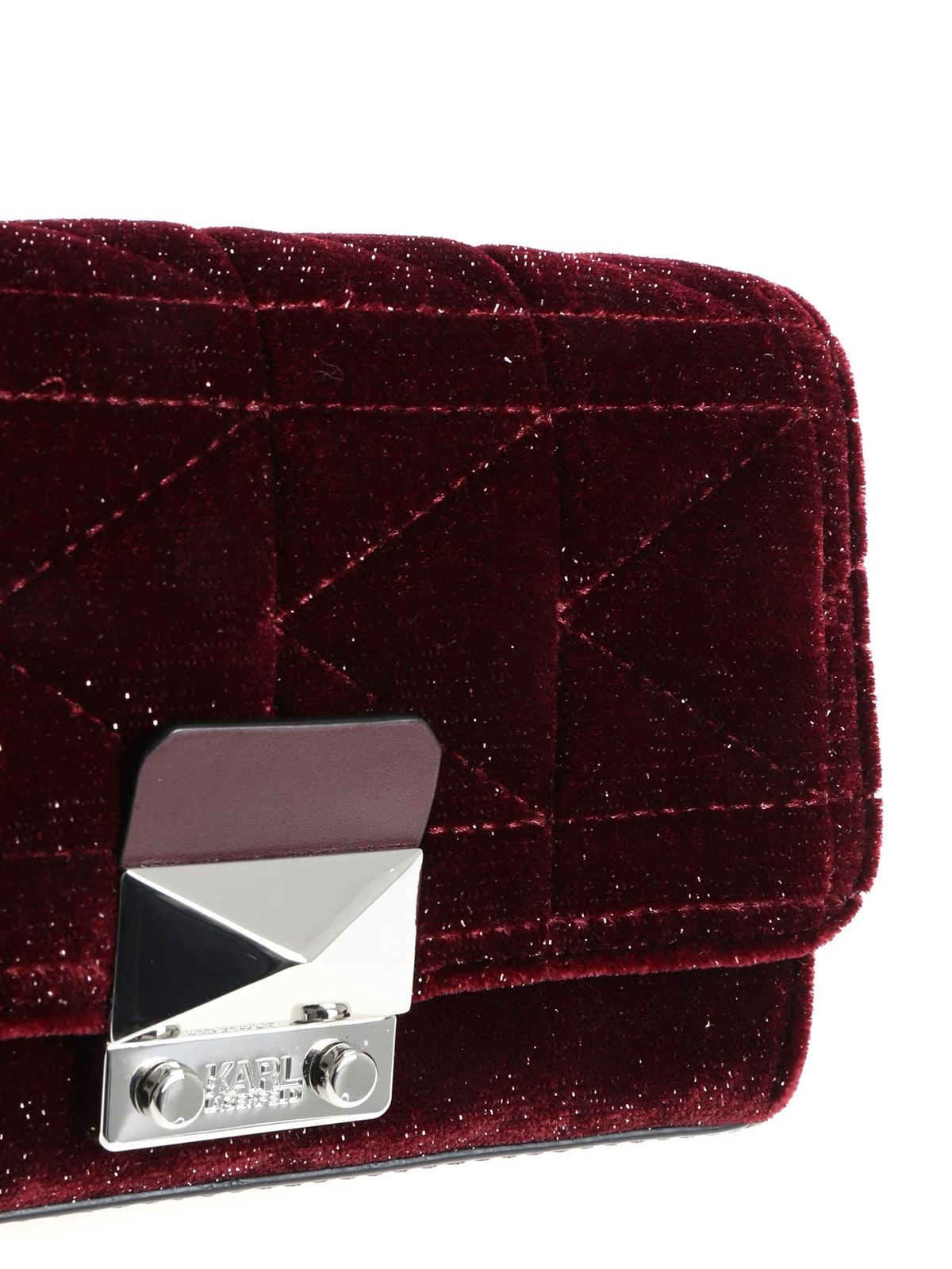 Shop Karl Lagerfeld Karl X Kaia Glittered Waistbag In Rojo