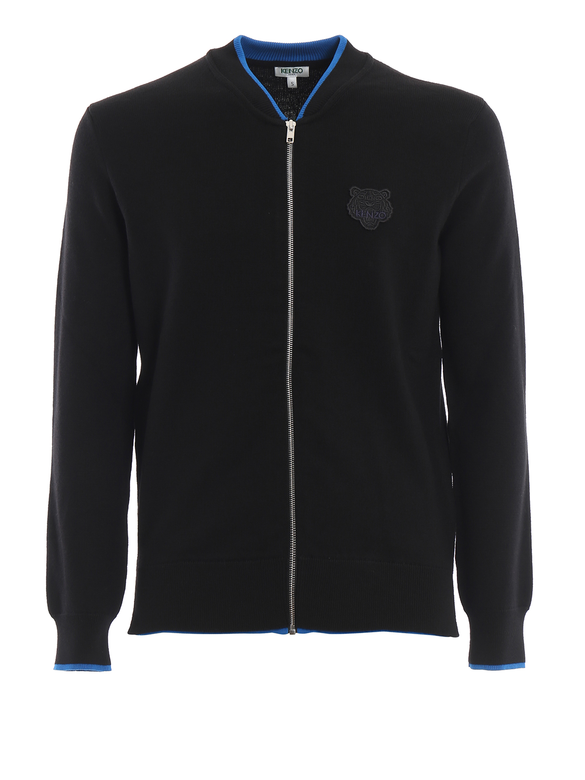Kenzo Tiger zip-up wool cardigan - Black - Men|F965CA1023AB99
