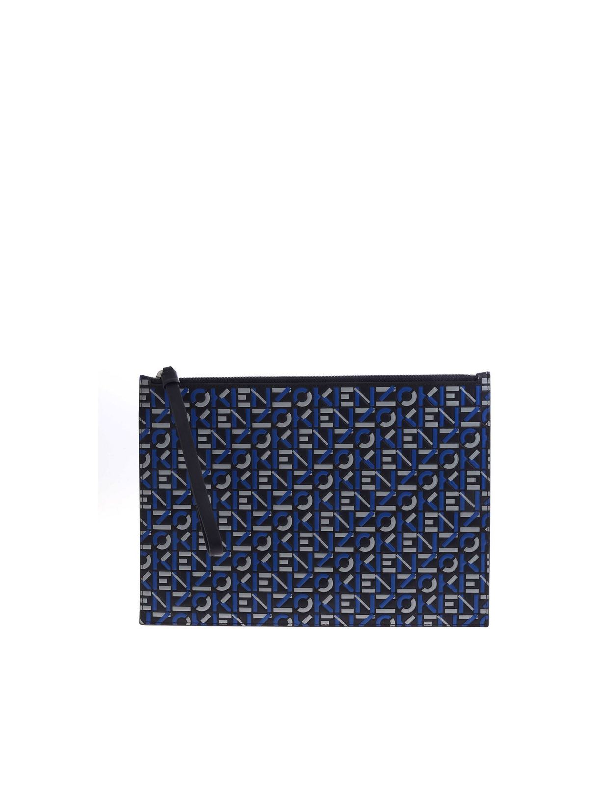 Clutches Kenzo - Kenzo monogram large clutch bag in blue - FA65PM902L4177