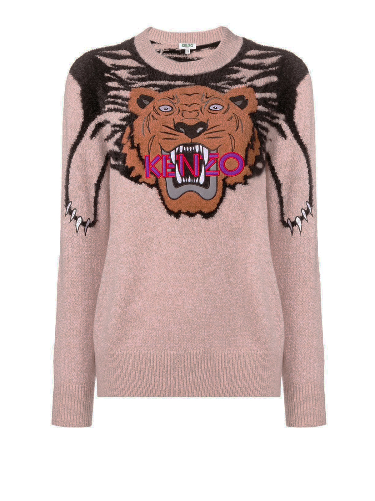Kenzo Tiger Intarsia Sweater In Grey