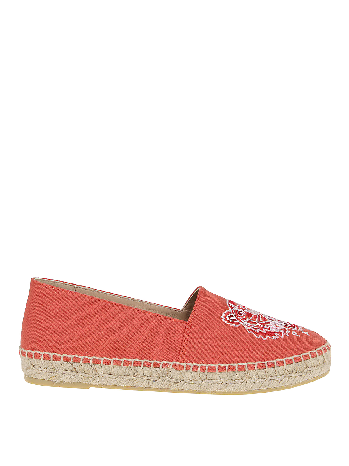 Kenzo Tiger embroidery espadrilles Orange FB52ES180F7018