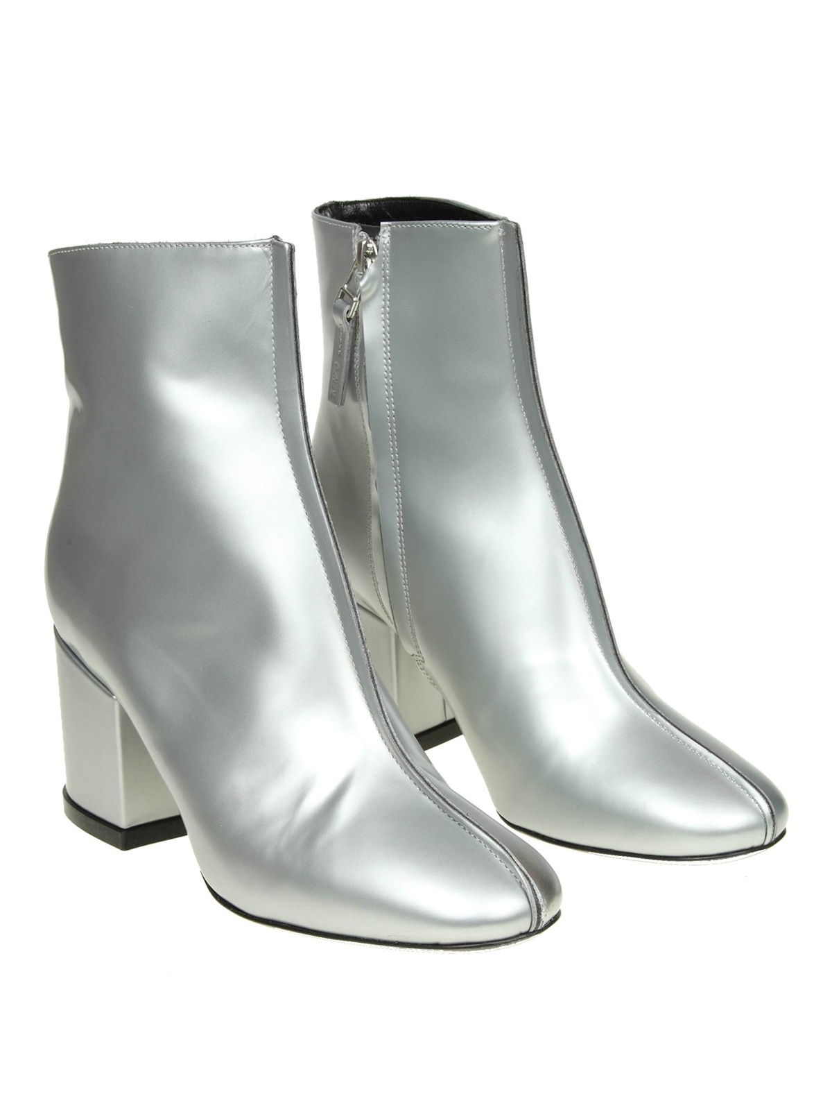 Ankle boots Kenzo - Daria silver tone leather ankle boots